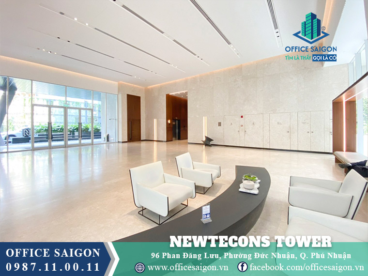 Sảnh tiếp khách tòa nhà Newtecons Tower Phan Đăng Lưu