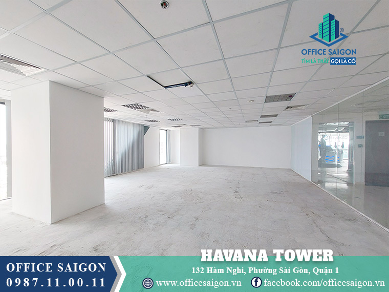 Diện tích cho thuê toà nhà Havana Tower Hàm Nghi