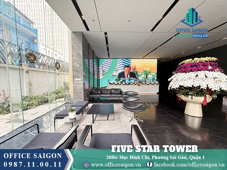 Lễ tân toà nhà Five Star Tower Quận 1
