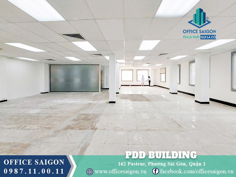 Diện tích cho thuê toà nhà PDD Building Pasteur