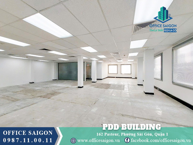 Diện tích cho thuê toà nhà PDD Building Pasteur