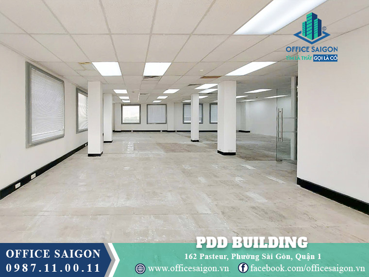 Diện tích cho thuê toà nhà PDD Building Pasteur