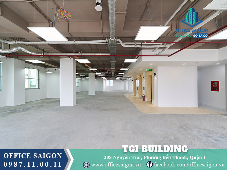 Diện tích cho thuê tầng 11 toà nhà TGI Building Nguyễn Trãi