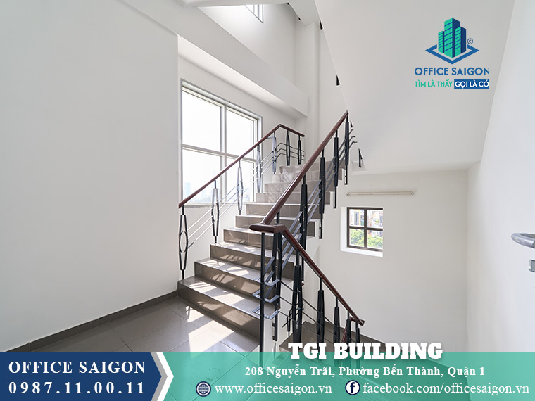 Thang bộ toà nhà TGI Building Nguyễn Trãi