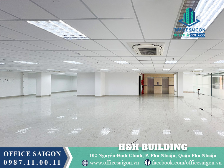 Diện tích cho thuê 210m2 H&H Building Nguyễn Đình Chính