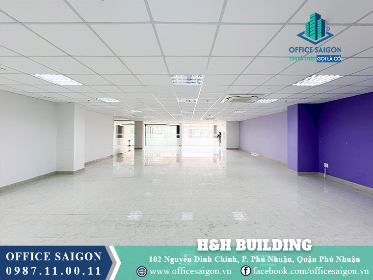 Diện tích cho thuê 210m2 H&H Building Nguyễn Đình Chính