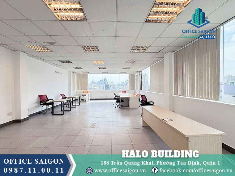 Diện tích cho thuê Halo Building Trần Quang Khải