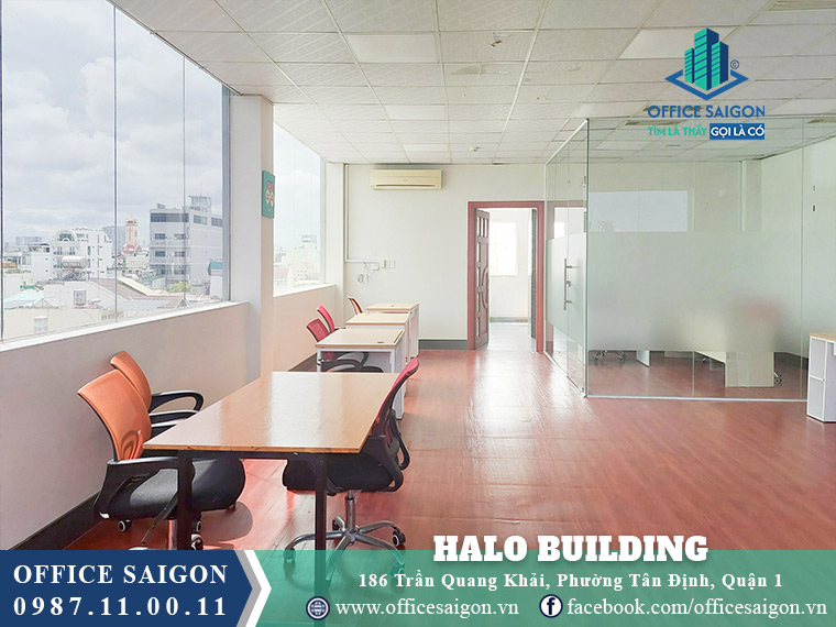 Diện tích cho thuê sàn có nội thất Halo Building Trần Quang Khải