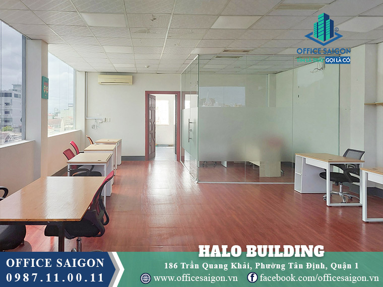 Diện tích cho thuê sàn có nội thất Halo Building Trần Quang Khải