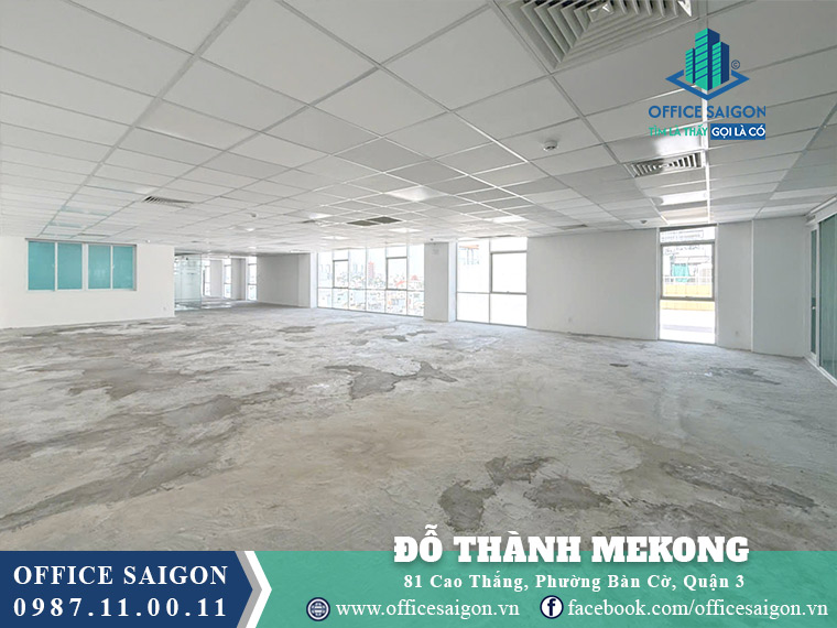 Diện tích cho thuê 225m2 Đô Thành Mekong Cao Thắng