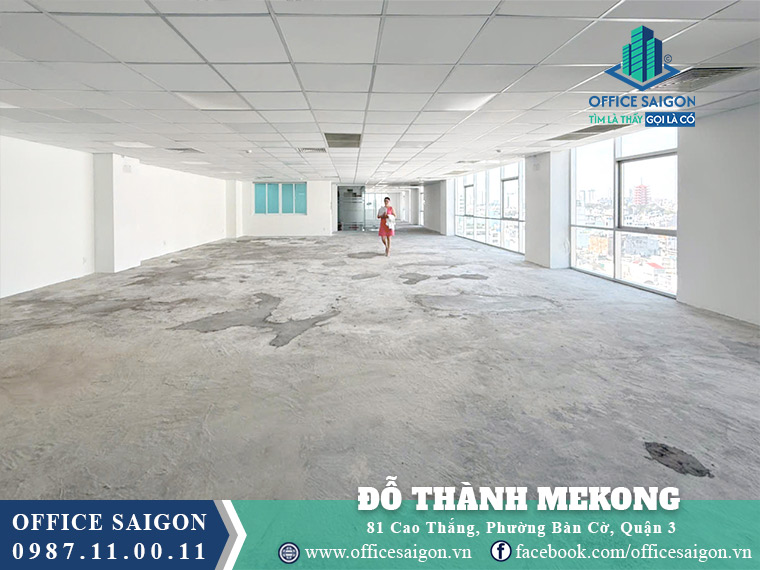 Diện tích cho thuê 225m2 Đô Thành Mekong Cao Thắng