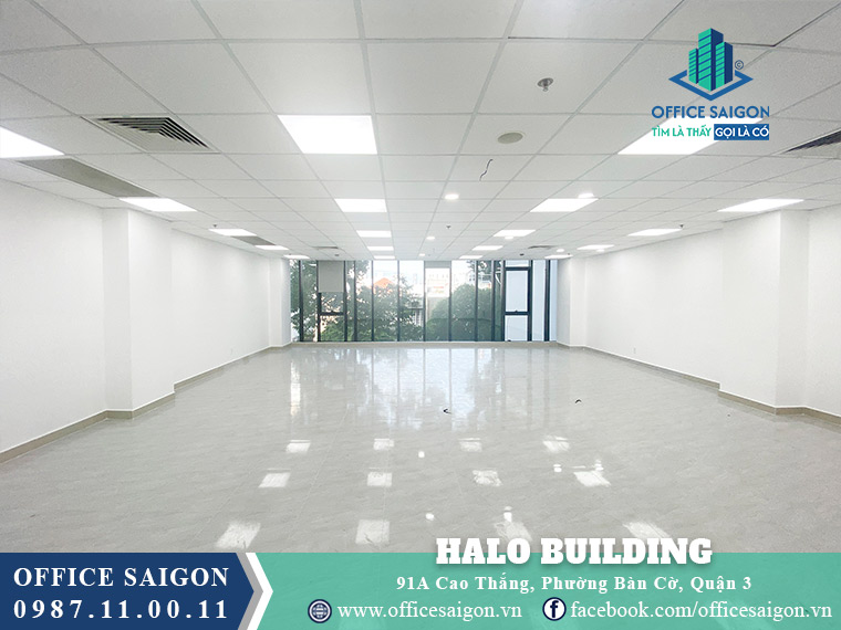 Diện tích cho thuê 100m2 tầng 7 Halo Building Cao Thắng