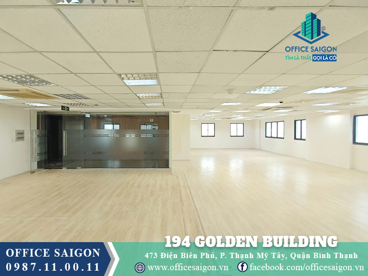 Mặt bằng cho thuê 167m2 Lầu 7 194 Golden Building