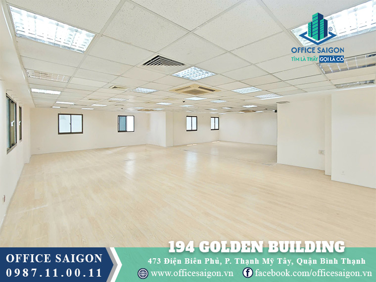 Sàn cho thuê 167m2 Lầu 7 194 Golden Building