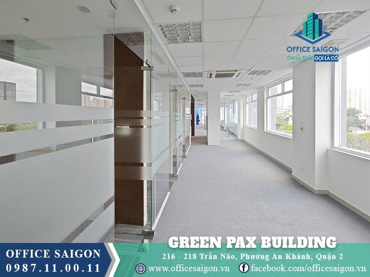 Diện tích cho thuê 220m2 Lầu 4 Green Pax Building