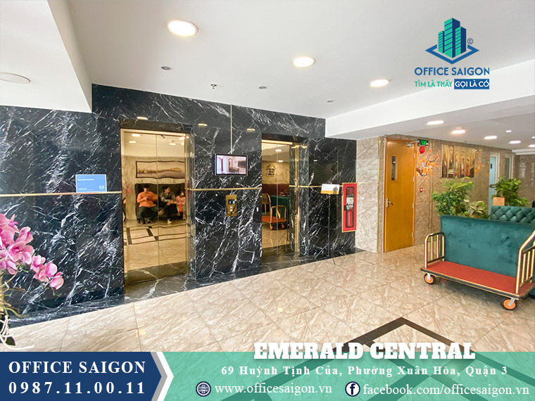 Thang máy tầng trệt Emerald Central 3 Tower Huỳnh Tịnh Của