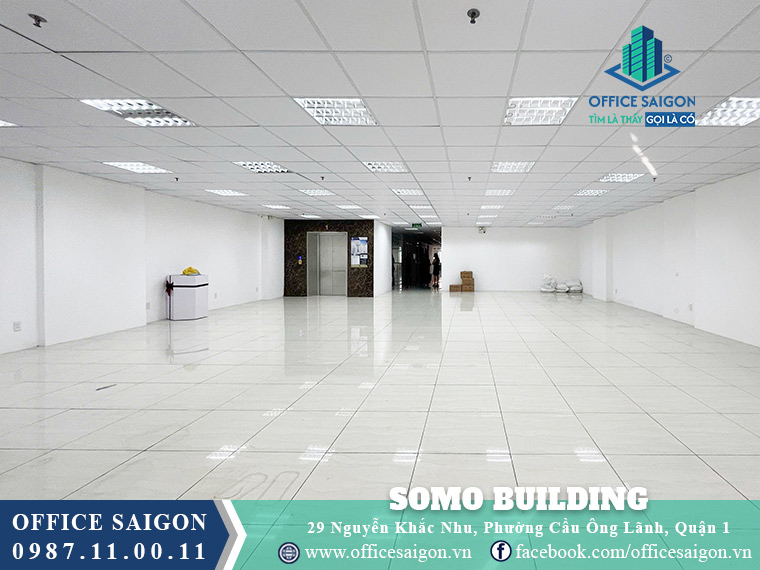Diện tích cho thuê 300m2 Somo Building Nguyễn Khắc Nhu