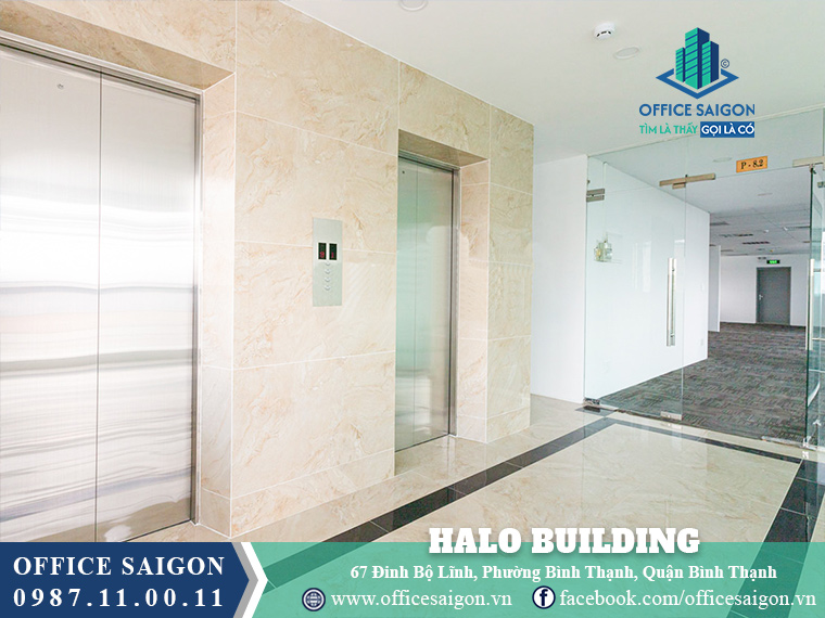 Sảnh thang máy Halo Building Đinh Bộ Lĩnh