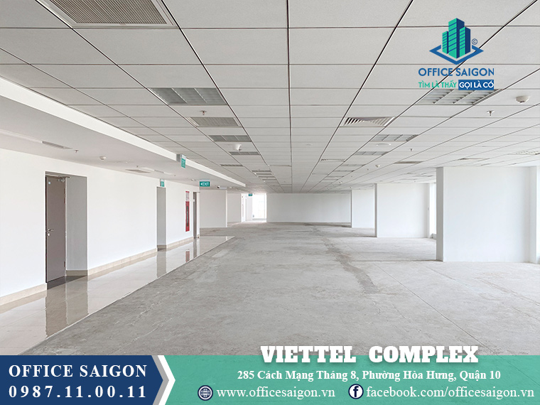 Diện tích cho thuê 931m2 tầng 8