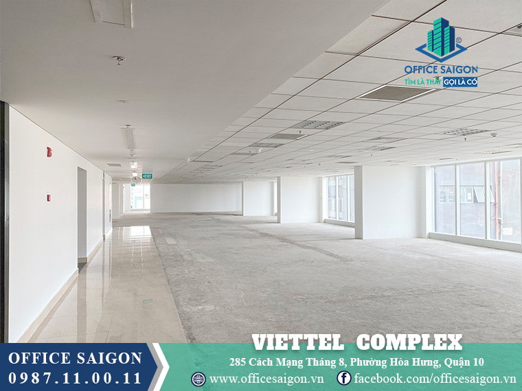 Diện tích cho thuê 931m2 tầng 8