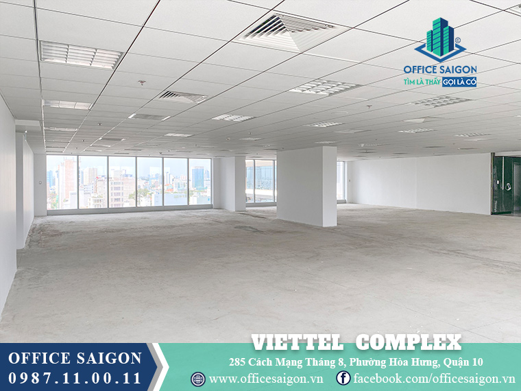 Diện tích cho thuê 931m2 tầng 8