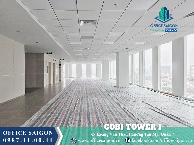 Diện tích cho thuê 411m2 lầu 17 Cobi Tower Hoàng Văn Thái