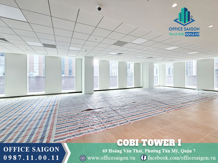 Diện tích cho thuê 411m2 lầu 17 Cobi Tower Hoàng Văn Thái