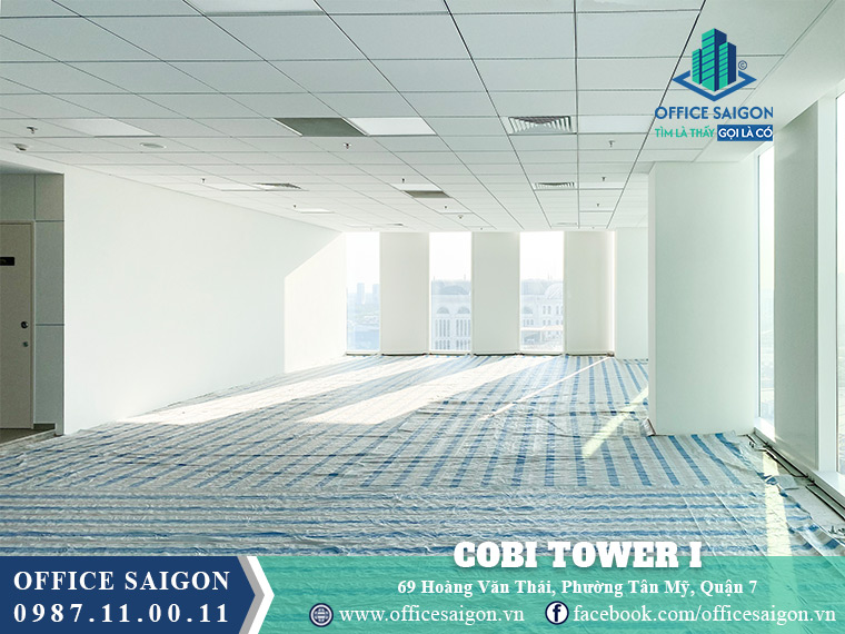 Diện tích cho thuê 411m2 lầu 17 Cobi Tower Hoàng Văn Thái