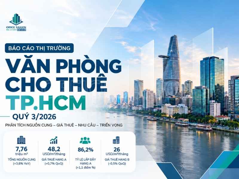 Báo cáo thị trường văn phòng cho thuê TP.HCM Quý 3/2026