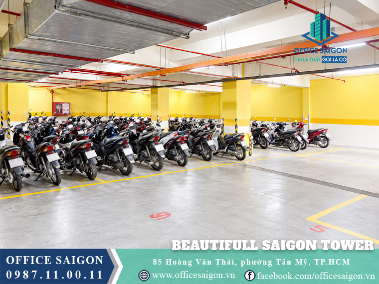 View tầng hầm giữ xe máy