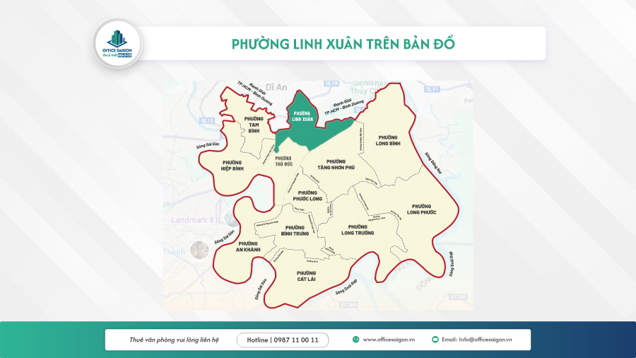 vị trí phường Linh Xuân trên bản đồ