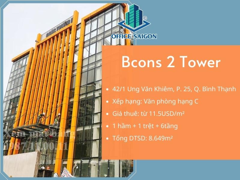 Thông tin tổng quan về văn phòng cho thuê Bcons 2 Tower
