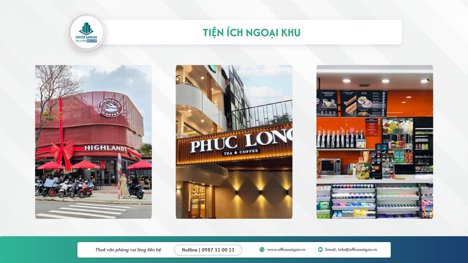 Tiện ích ngoại khu (xung quanh khu vực văn phòng)