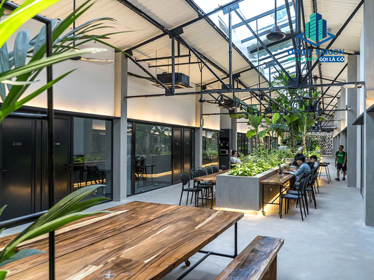 Khu vực co-working space tại Toong