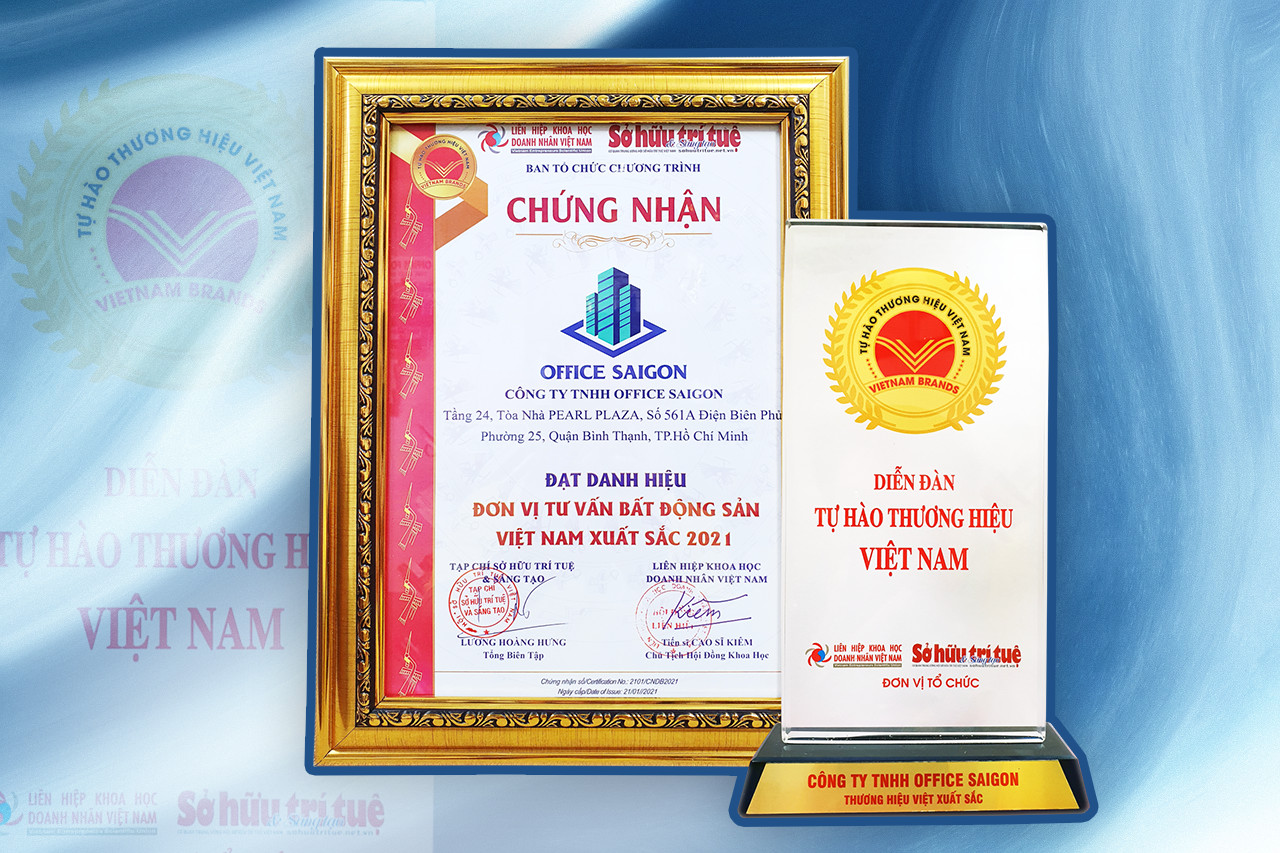 Office vinh danh nhận giải thưởng ĐƠN VỊ TƯ VẤN BẤT ĐỘNG SẢN VIỆT NAM XUẤT SẮC 2021