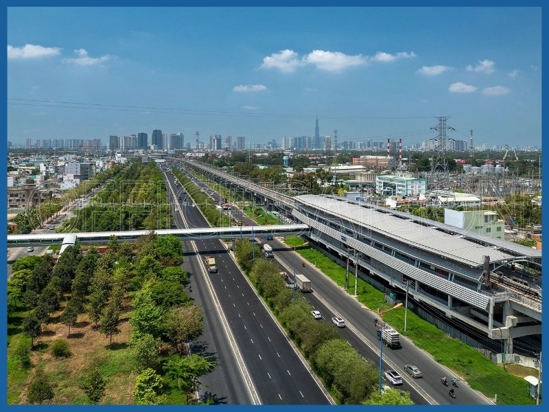 Nhà Ga Metro Bình Thái trên đường Võ Nguyên Giáp