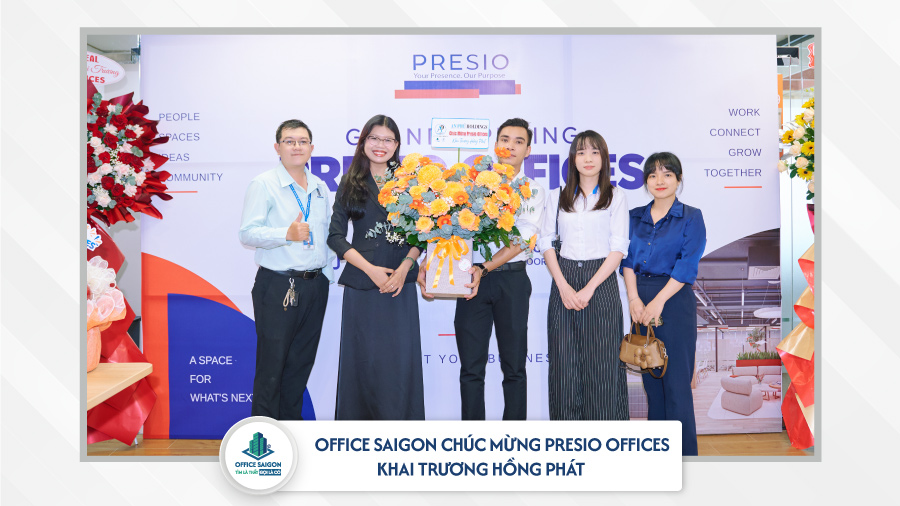 Đại diện Office Saigon đã đến tham dự buổi lễ khai trương Presio Coworking Space