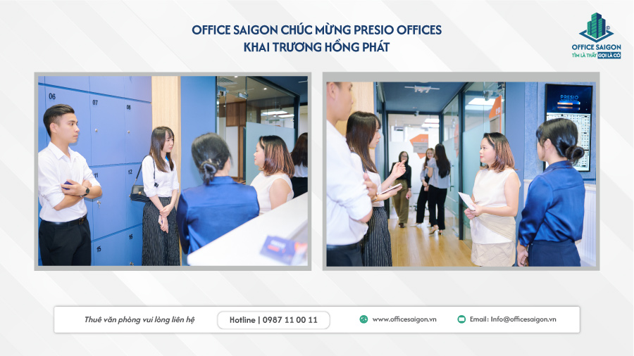 Đại diện Office Saigon đã đến tham dự buổi lễ khai trương Presio Coworking Space