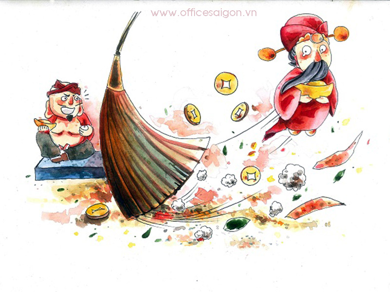 không quét nhà ngày tết