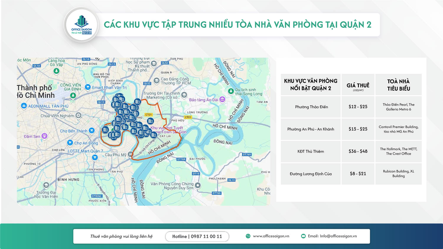 khu vuc tap trung nhieu toa nha van phong quan 2