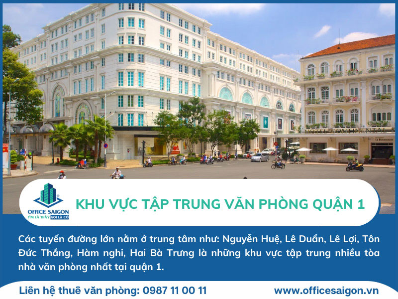 Khu vuc tap trung nhieu toa nha van phong Quan 1