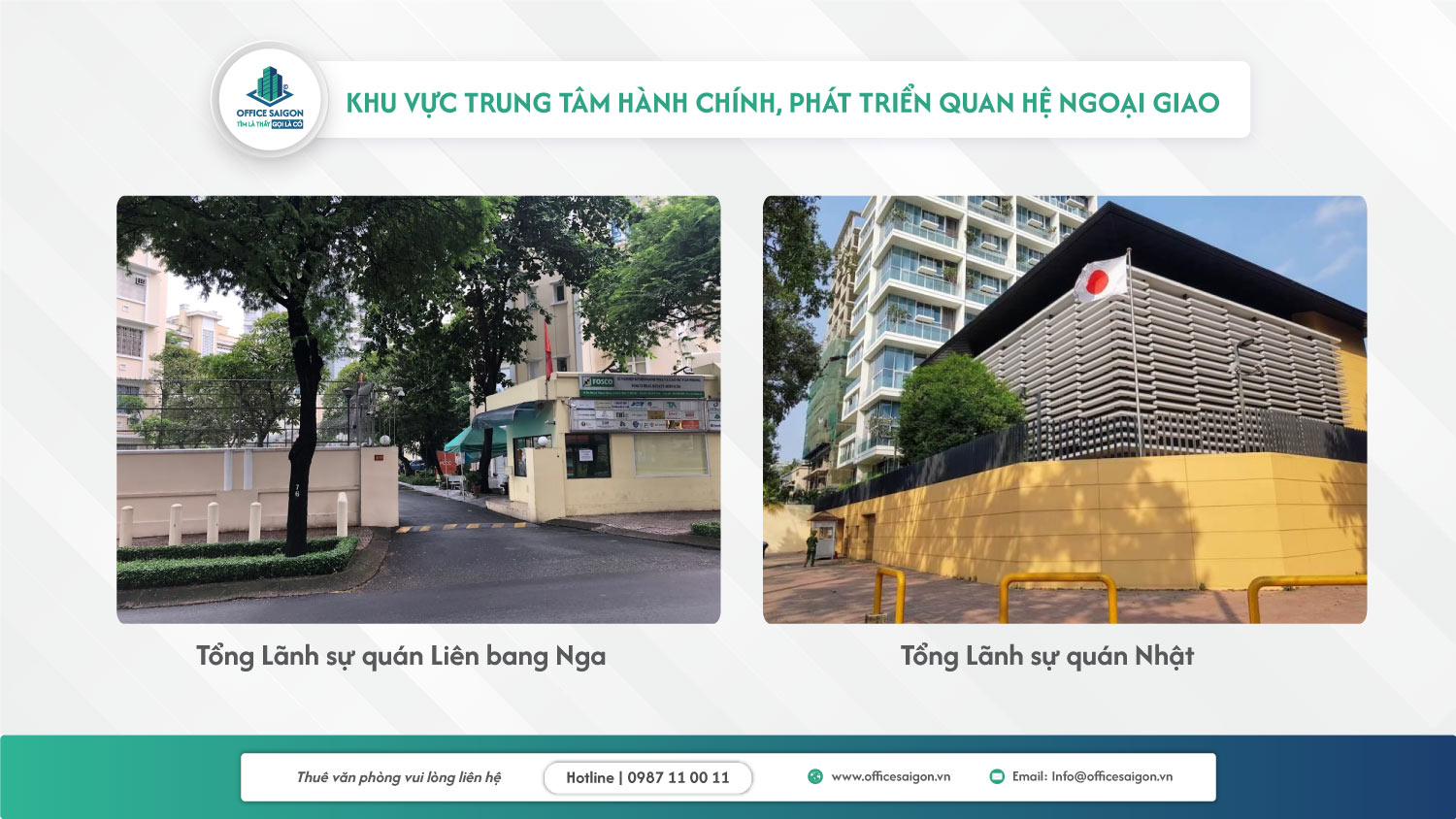 Khu vực trung tâm hành chính, phát triển quan hệ ngoại giao