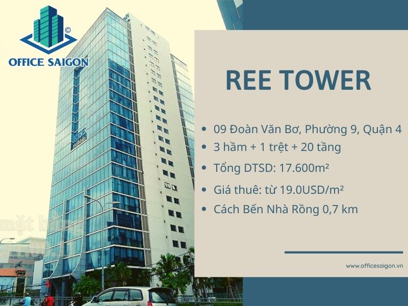 Tòa nhà văn phòng Ree Tower cách Bến Nhà Rồng 0,7 km