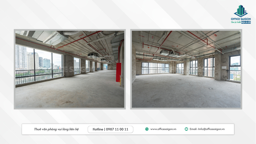 Mặt sàn cho thuê văn phòng điển hình tại Vinatex Tower