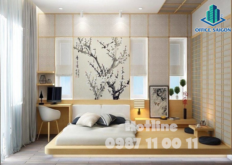 Thiết kế thi công nội thất phòng ngủ phong cách Nhật Bản