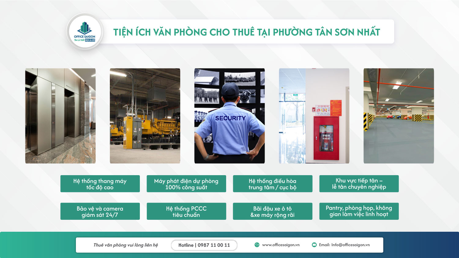 Tiện ích văn phòng cho thuê tại phường Tân Sơn Nhất