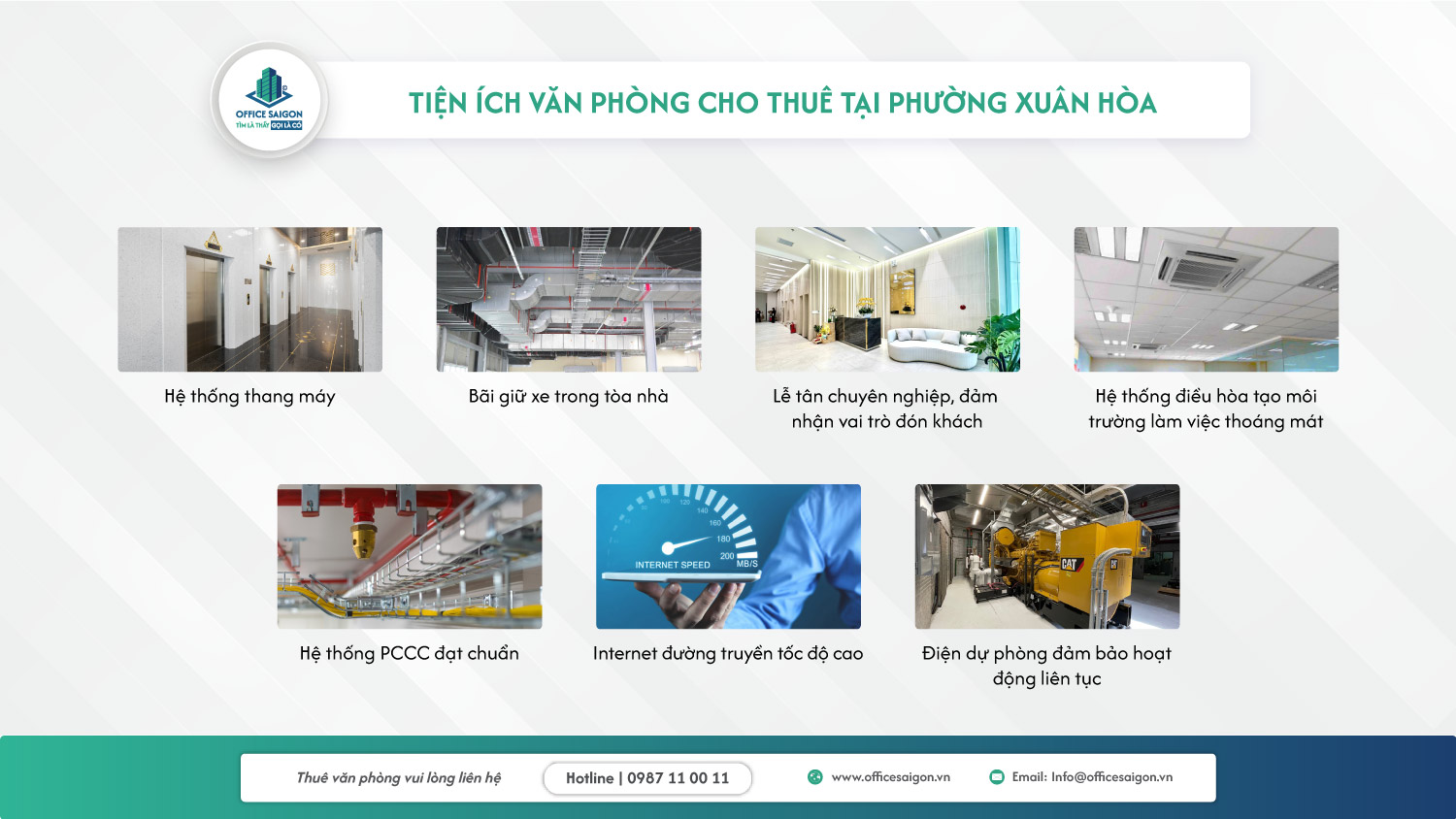 Tiện ích văn phòng cho thuê tại Phường Xuân Hòa