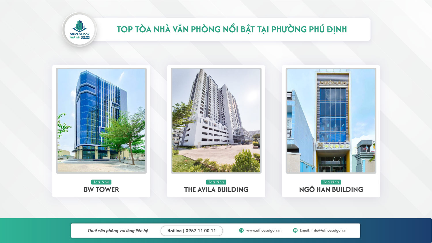 tòa nhà văn phòng phường Phú Định nổi bật