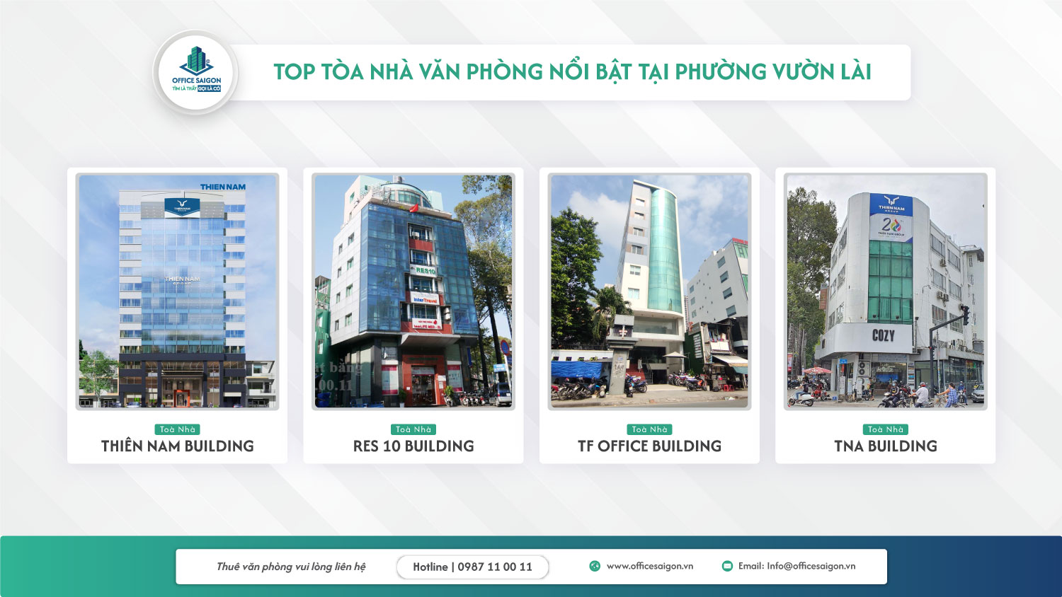 Top 4 văn phòng cho thuê phường Vườn Lài