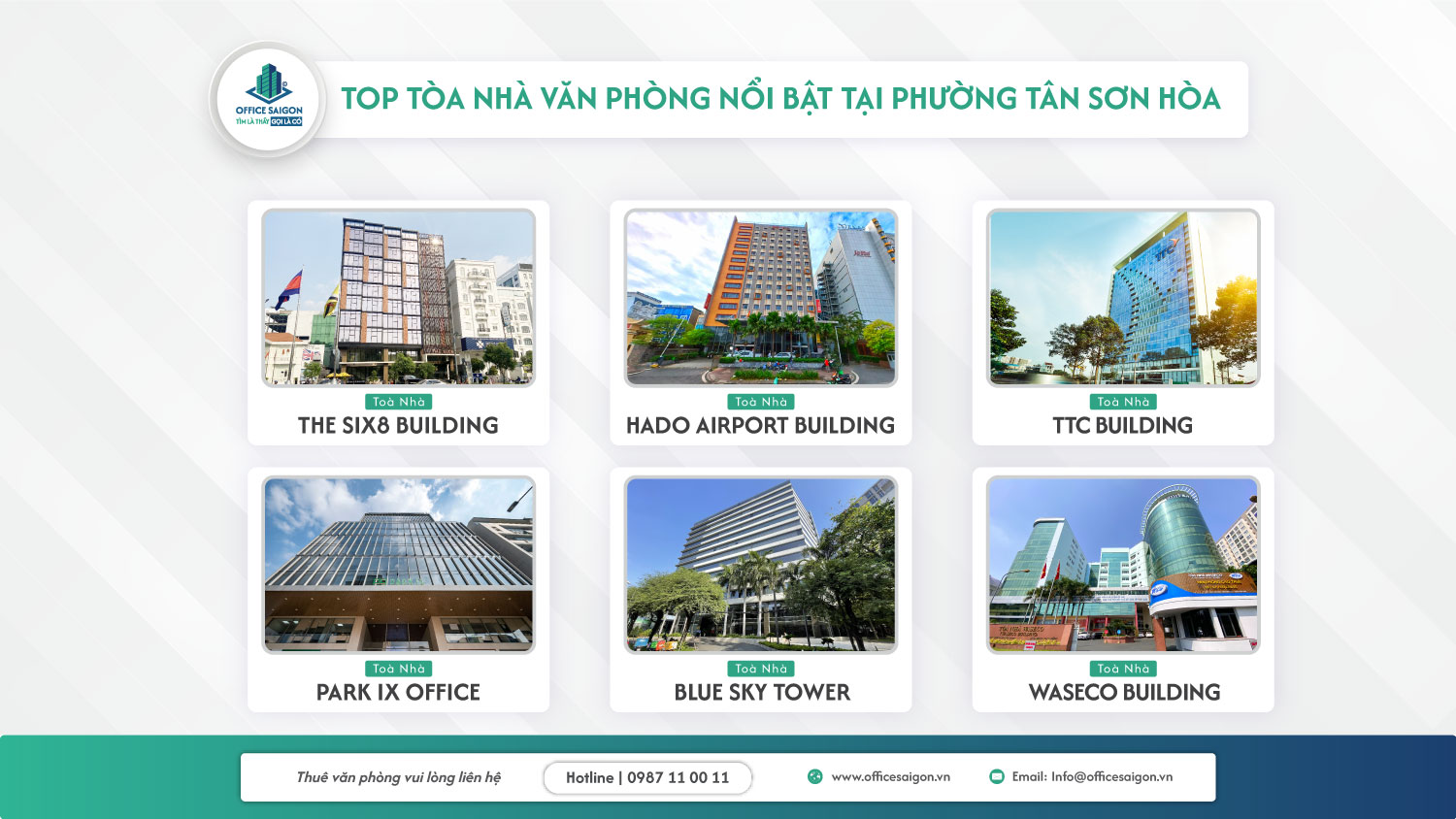 Top tòa nhà văn phòng nổi bật tại phường Tân Sơn Hòa